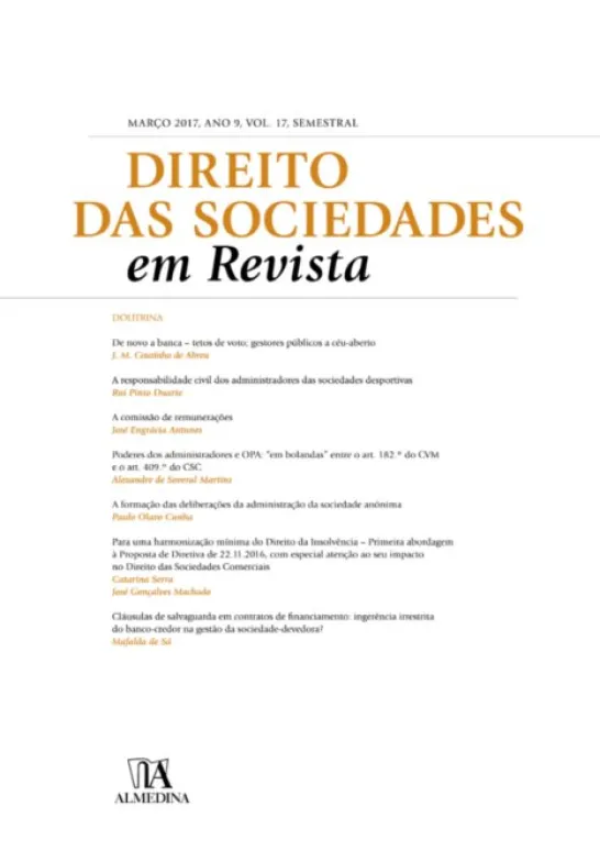 Direito das Sociedades em Revista - Vol. 17 - 2017