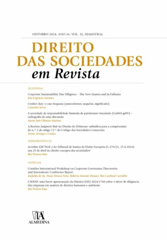 Direito das Sociedades em Revista Vol. 32