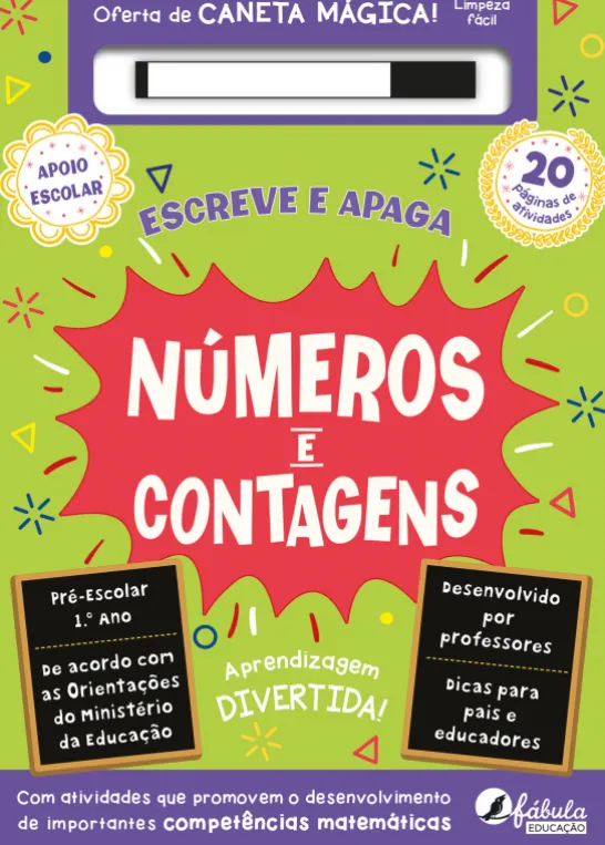 Escreve e Apaga - Números e Contagens Pré-Escolar e 1.º Ano