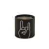 Impressions Ceramic Candle 5.75 oz./163g - Black - Rock On - Leather & Oakmoss
