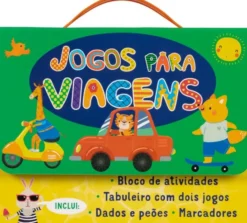Jogos para Viagens - Inclui Bloco de Atividades, Tabuleiro de Jogo, Dados e Marcadores
