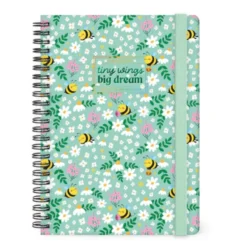16-Month Diary 2027 - Bee - Green - Large - Weekly Spiral Bound