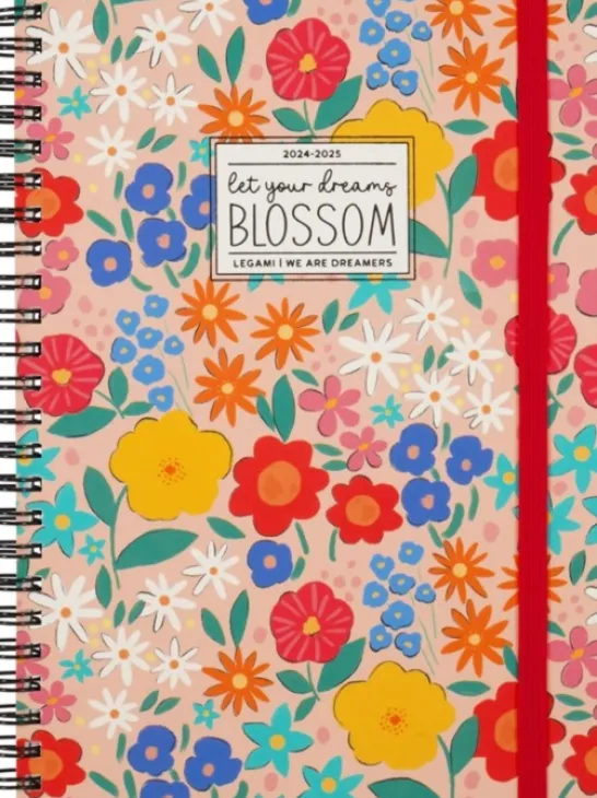 16-Month Diary - 2024/2025 - Large Weekly Spiral Bound Diary - Flowers