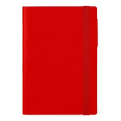 12-MONTH DIARY - 2025 - MEDIUM WEEKLY DIARY WITH NOTEBOOK - RADIANT RED