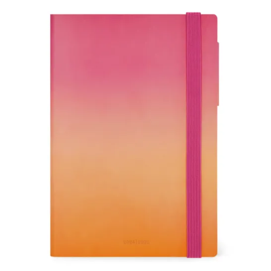 12-MONTH DIARY - 2025 - MEDIUM WEEKLY DIARY WITH NOTEBOOK - GOLDEN HOUR