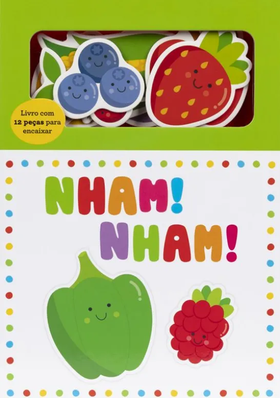 Nham! Nham! - Livro com 12 Peças para Encaixar
