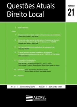 Questões Atuais de Direito Local N.º 21 (Janeiro - Março 2019)