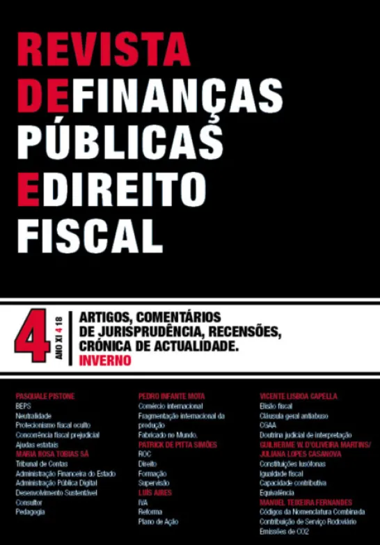 Revista de Finanças Públicas e Direito Fiscal - Ano XI - Número 4 - Inverno