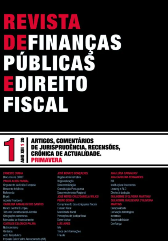 Revista de Finanças Públicas e Direito Fiscal Ano XIII n.º 1